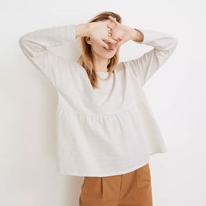 Madewell Jacquard Babydoll Top